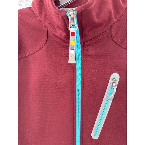Sherpa Adventure Gear Womens Jacket Full Zip Burgundy & Blue Medium - Picture 7 of 11